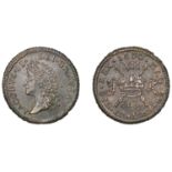 James II (1685-1691), Gunmoney coinage, Shilling, 1690 May, Dublin, small mark of value, 5.3...