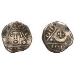 John (as King, 1199-1216), Third coinage, Halfpenny, Dublin, Roberd, [---]erd on d, 0.71g/2h...
