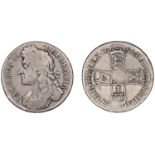 James II (1685-1688), Crown, 1686, first bust, edge secvndo (ESC 740; S 3406). Fine, scarce...