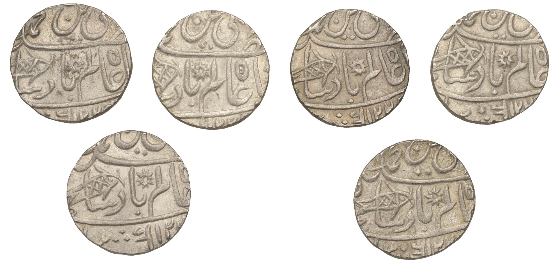 India, EIC, Bengal Presidency, Benares, Rupees (6), all yrs 17/49 (Stevens 7.139; Prid. 286)...