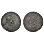FRANCE, Henry IV & Marie de Medici, 1608, a lead medal by G. DuprÃ©, conjoined busts right, r...