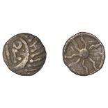 Early Anglo-Saxon Period, Sceatta, Primary series E, Porcupine/Stepped Cross type 53, porcup...