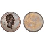 The Wellington Club [Est. 1832], a copper medal by Rundell Bridge & Rundell, bare head of th...