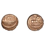 British Iron Age, Atrebates and Regni, Verica, Quarter-Stater, class 2c, com i on tablet, pe...