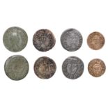 James I (1603-1625), Farthings (4), Harington type 1b, mm. trefoil, 0.28g/6h (E 12; BMC 40);...