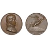 FRANCE, Battle of Montenotte, 1796, a copper medal by R. Gayrard and R. Jeuffroy, uniformed...