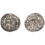 Mary (1542-1567), Second period (with Francis), Half-Testoon, 1560, type II, 3.10g/1h (SCBI...