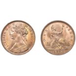 Victoria (1837-1901), Penny, 1863 (F 42; BMC 1655; S 3954). Virtually as struck with full or...