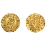 Charles I (1625-1649), Third coinage, Briot's issue, gold Eighth-Unit or Halfcrown, b below...