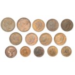 Victoria, Pennies (4), 1854, 1855, 1900, 1901 (S 3948, 3961); Halfpennies (3), 1853, 1900, 1...