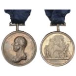 Manchester Pitt Club, 1813, a silver medal by T. Wyon Jr, bust left, rev. allegory of Pitt r...