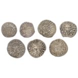 Henry III (1216-1272), Pennies (7), all class VIIc, London, Adam, adam on lvnd, 1.38g/1h, Le...