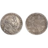 William and Mary (1688-1694), Crown, 1692, 2 over inverted 2, edge qvinto (ESC 824; S 3433)....