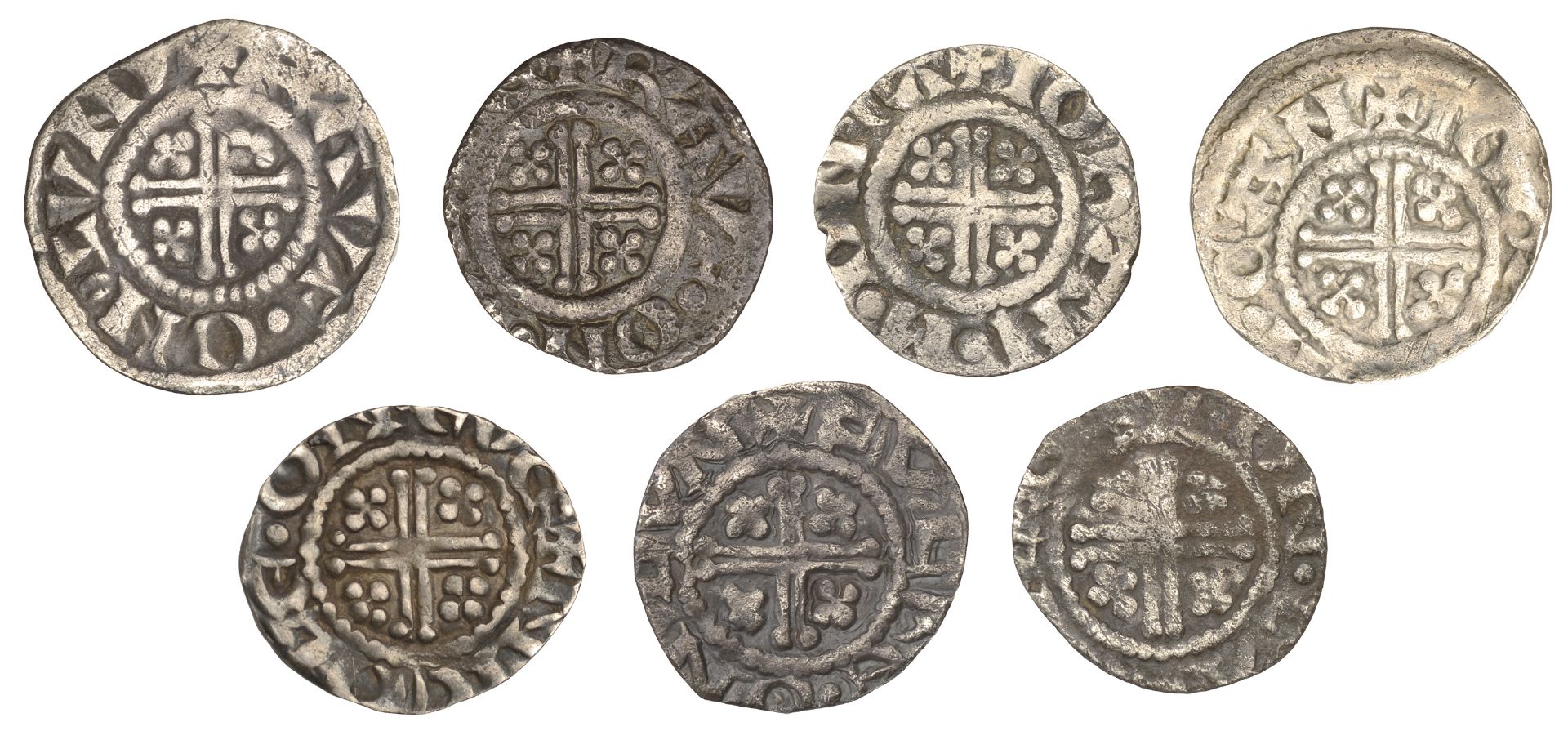 John (1199-1216), Pennies (7), class IVc (3), London (2), Fulke, fvlke on lvn, 0.93g/11h, Wi... - Image 2 of 2