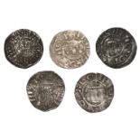 Richard I, Penny, class IVb, Canterbury, Ulard, vlard on canti, 1.20g/4h (S 1348C); John, Pe...