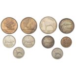 Free State (1921-1937), Halfcrown, 1928 (S 6625); Florin, 1928 (S 6626); Shillings (3), 1928...