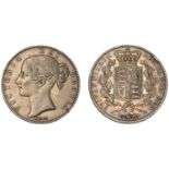 Victoria (1837-1901), Crown, 1845, edge viii (ESC 2564; S 3882). Very fine, surface marks, t...