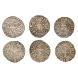 Henry III (1216-1272), Pennies (3), all London, class VIIa, Rauf, ravf on lvnde, 1.50g/3h; c...