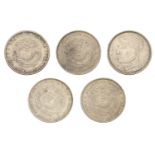 China, EMPIRE, Kwangtung, 20 Cents (4), undated [1890-1908] (L & M 135; KM Y201); REPUBLIC,...