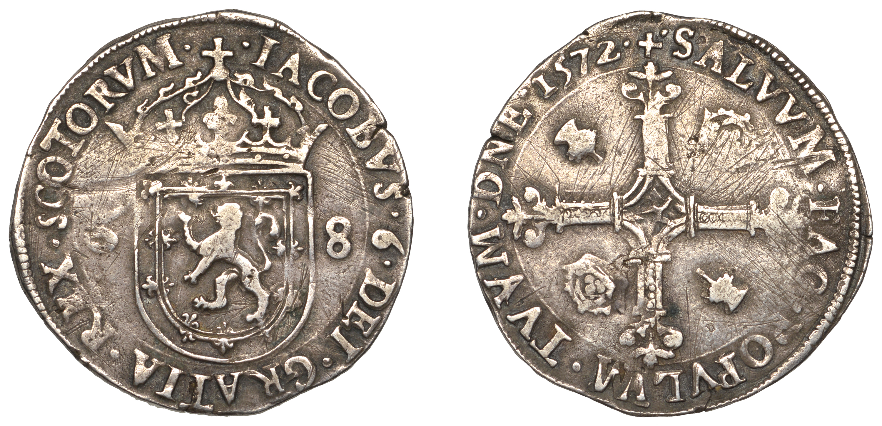 James VI (1567-1625), Second coinage, Half-Merk, 1572, 5.45g/12h (SCBI 35, 1218-9; S 5478)....