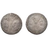 Philip and Mary (1554-1558), Groat, 1557, mm. rose on both sides, 2.92g/6h (S 6501B; DF 237)...