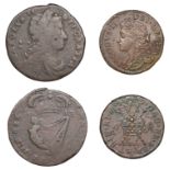 James II (1685-1691), Gunmoney coinage, Sixpence, 1689 July, 4.05g/12h (S 6583B); together w...