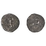 Early Anglo-Saxon Period, Sceatta, Secondary series K/N related, type 15/41 mule, cowled fig...