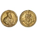 HOLY ROMAN EMPIRE, Charles V, 1541, a cast gilt-silver medal, signed W.S. (?) [after H. Rein...
