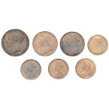 Victoria, Pennies (2), 1891, 1900 (S 3954, 3961); Halfpennies (4), 1862, 1882h, 1885, 1899 (...