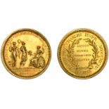 Royal Society of Arts (Inst. 1754), a gold award medal by T. Pingo Jr, Mercury and Minerva (...