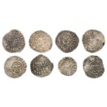 Henry III (1216-1272), Pennies (8), all class VIIc, Canterbury, Ioan Chic, ioan chie on ca,...