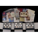 Elizabeth II, Proof sets (9), 1987-95; Currency sets (11), 1986-94, 1995 (2); together with...