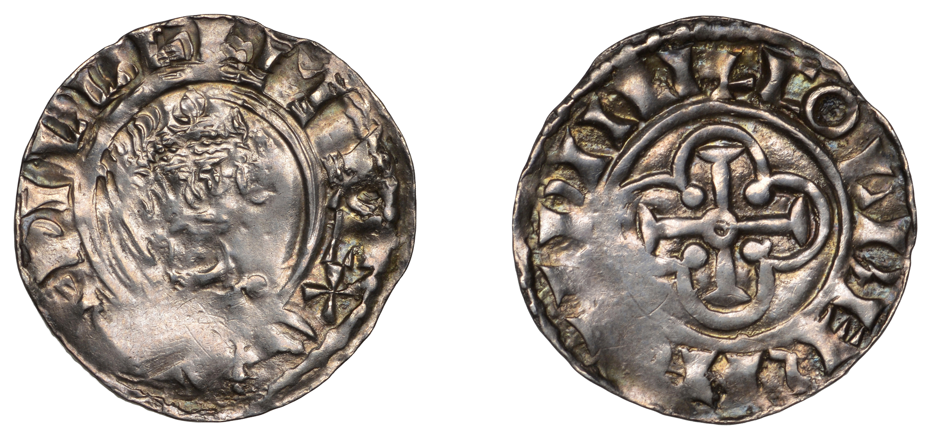 William II (1087-1100), Penny, Cross in Quatrefoil type [BMC II], Wallingford, Kolbjorn, col...