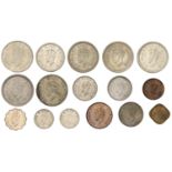 India, George VI, Rupees (7), 1940, 1941, 1942 (2), 1944, 1945, 1947; Half-Rupees (3), 1941,...