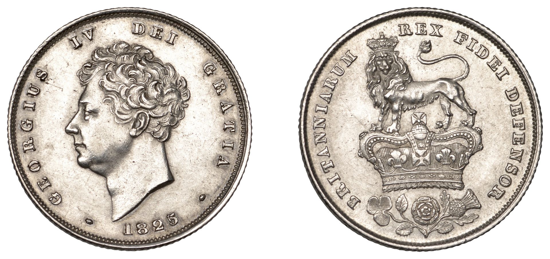 George IV (1820-1830), Shilling, 1825, type 3 (ESC 2405; S 3812). Nearly extremely fine Â£10...