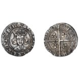 Edward III (1327-1377), Treaty period, Penny, London, variety k, mm. cross potent, annulet a...
