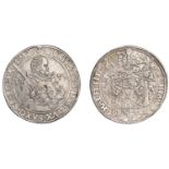 Germany, SAXONY, August, Thaler, 1571hb, Dresden, 29.12g/9h (Schnee 725; Dav. 9798). Traces...