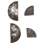 Edward the Confessor, cut Halfpenny, Hammer Cross type, London, moneyer uncertain, Ã¦lf[-----...