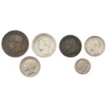 Serbia, Milan, Dinar, 50 Para, 10 Para and 5 Para, all 1879 (KM 7-10); Alexander I, 2 Dinara...