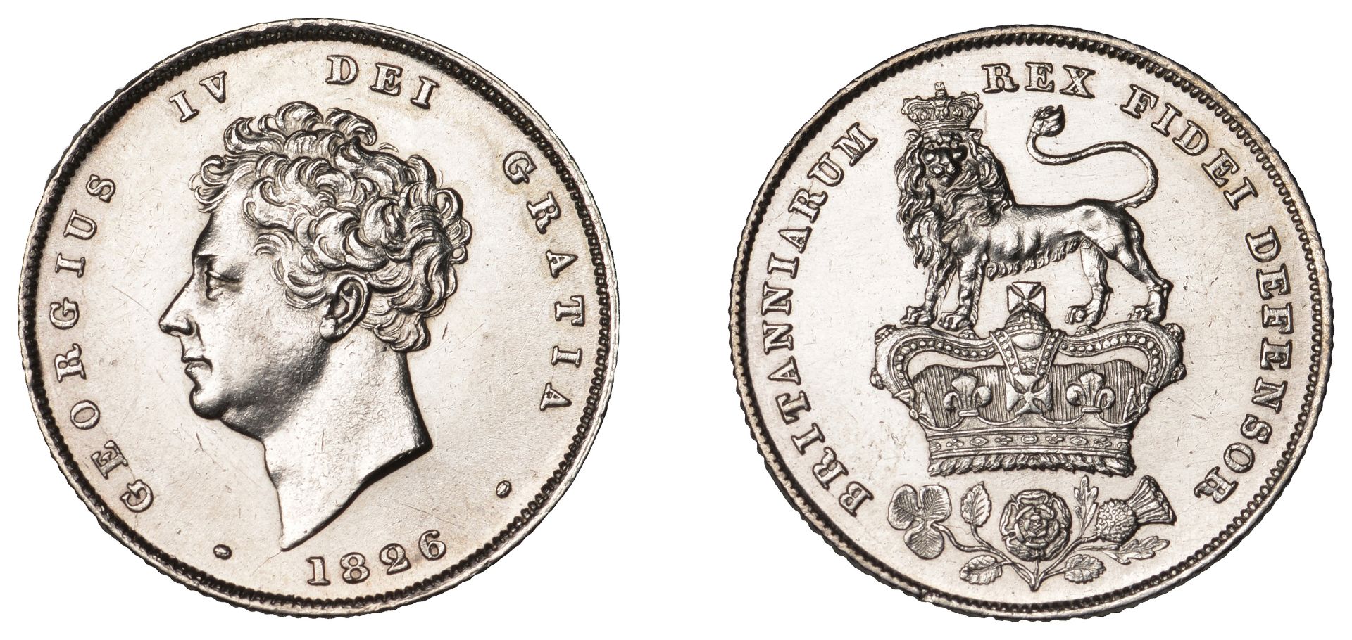 George IV (1820-1830), Shilling, 1826 (ESC 2409; S 3812). Cleaned, otherwise extremely fine...