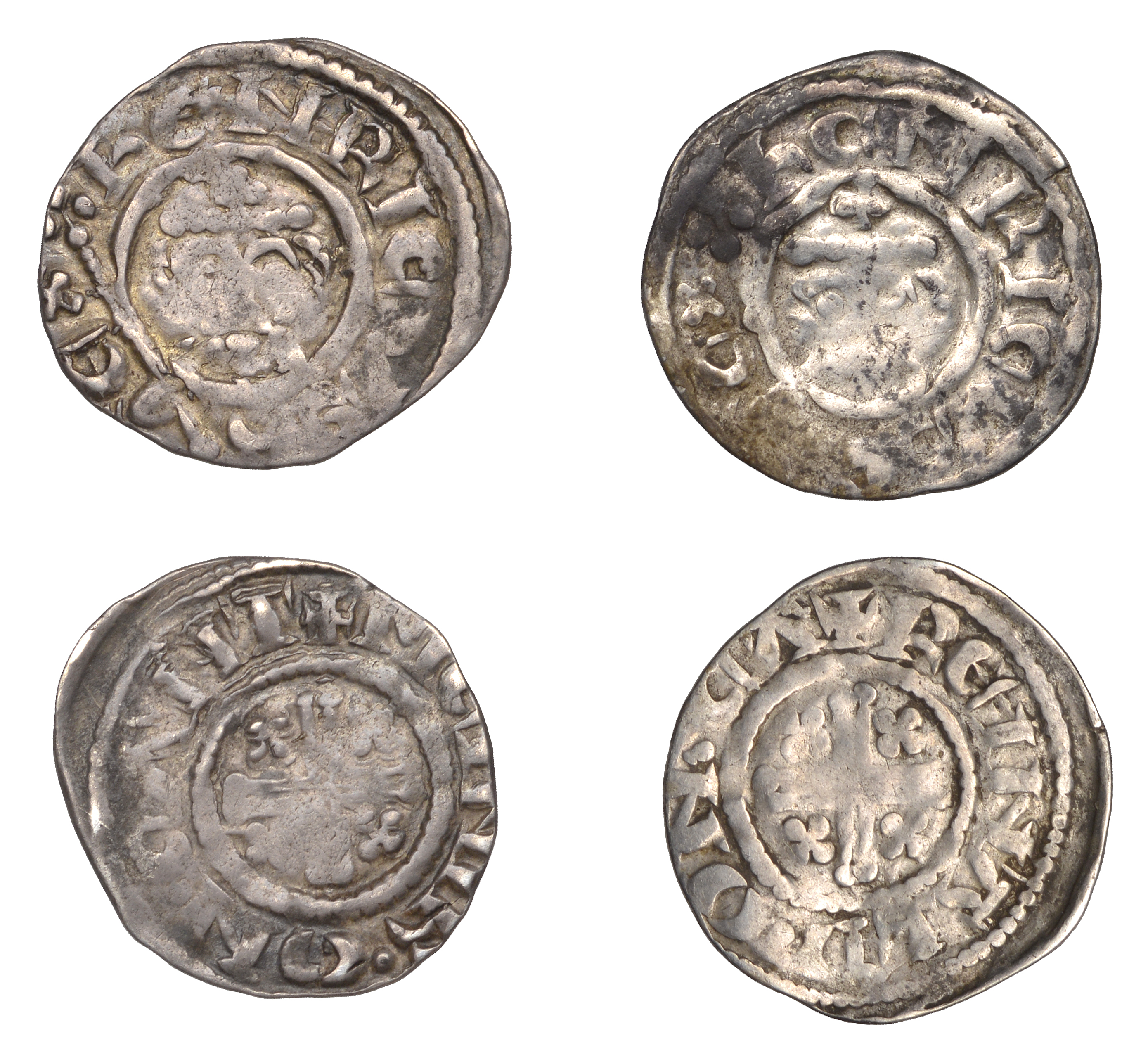 Richard I (1189-1199), Pennies (2), both class IVa, Canterbury, Meinir, meinir Â· on Â· cant,...