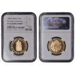 Elizabeth II (1952-2022), Sterling issues, Proof Two Pounds, 1989, Sovereign Anniversary (Hi...