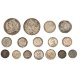 James I, Second coinage, Sixpence, 1604, mm. lis (S 2657); Victoria, Halfcrowns (2), 1884, 1...