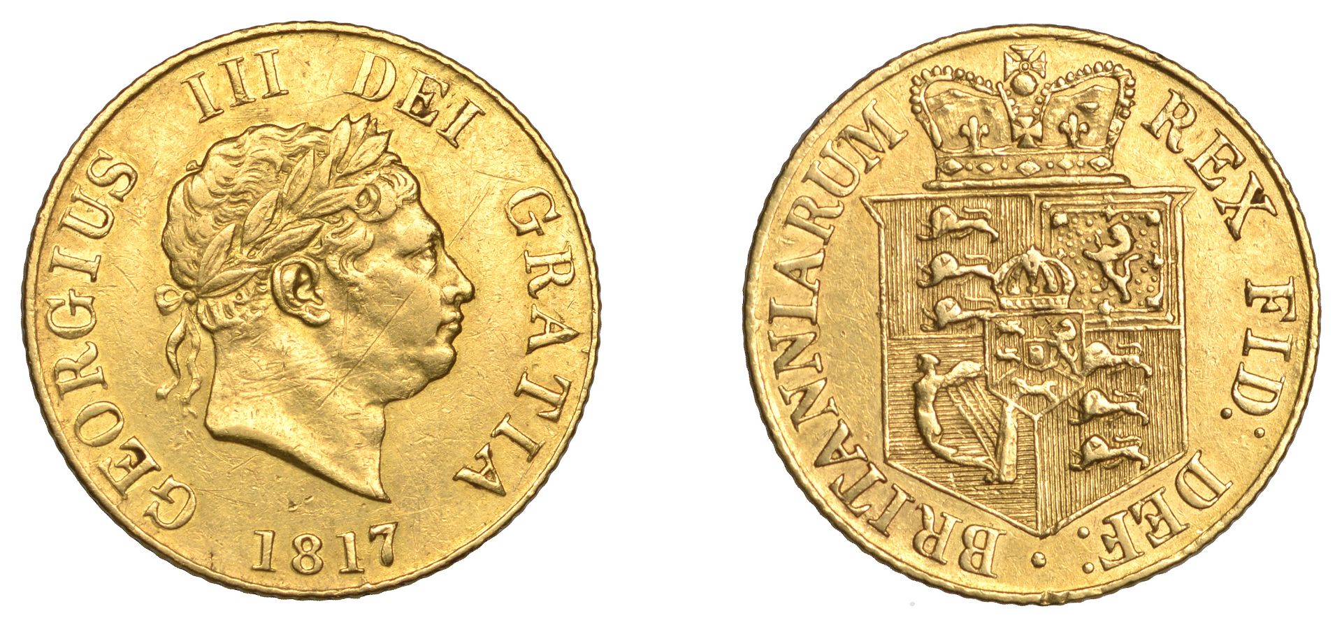 George III (1760-1820), New coinage, Half-Sovereign, 1817 (M 400; S 3786). Light scratches o...