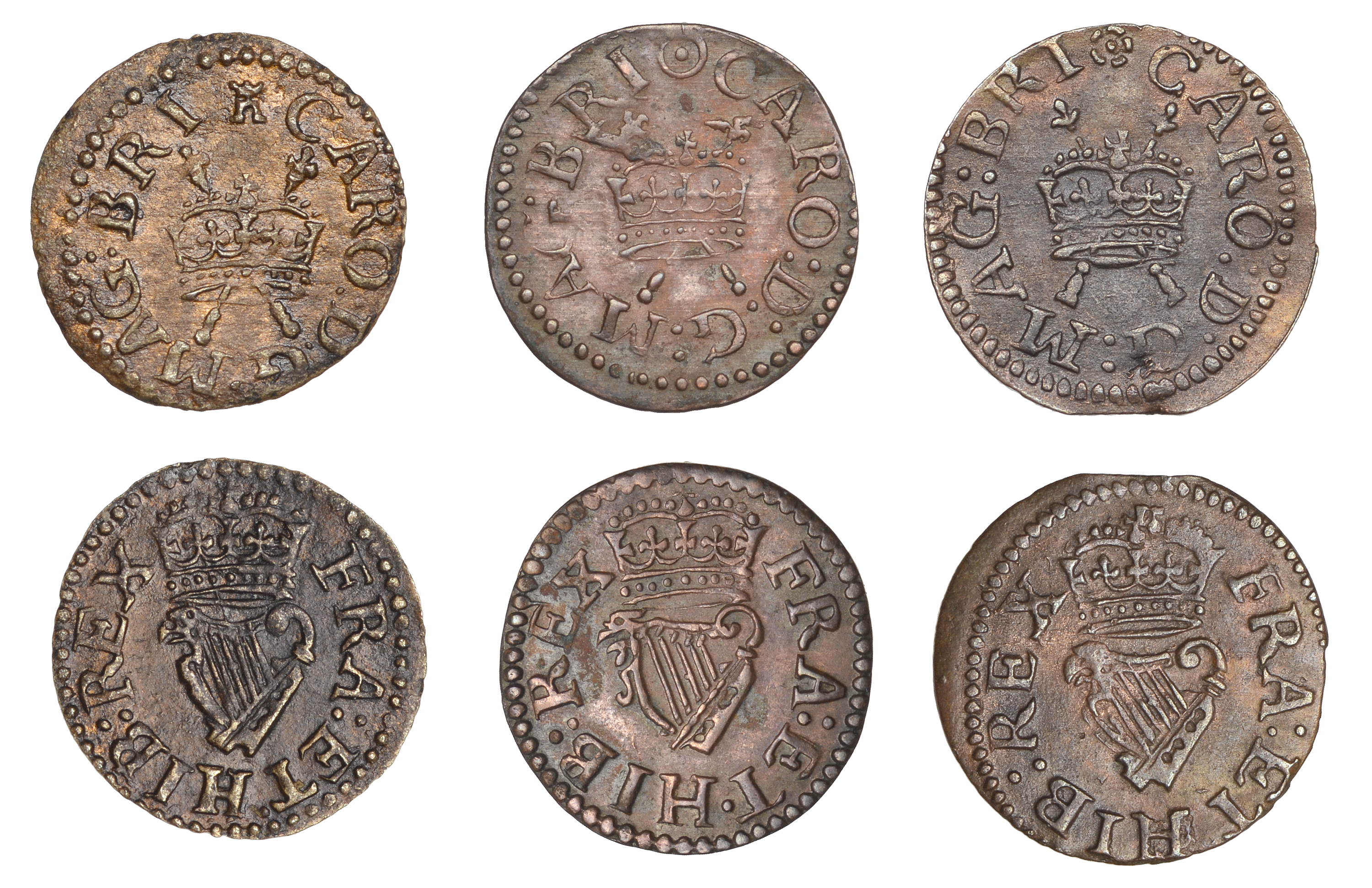 Charles I (1625-1649), Farthings (4), all Richmond type 2, mm. pellet-in-annulet, 0.65g/12h,...