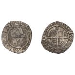 Henry VIII (1509-1547), Second coinage, Penny, Durham, Bp Wolsey, mm. crescent on obv., tref...