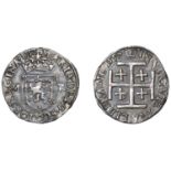 Mary (1542-1567), First period, Testoon, 1557, type IIIb, 6.05g/9h (SCBI 58, 342, same dies;...