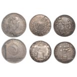 FRANCE, Conseil du Roi, 1621, a silver jeton, 27mm; Peace, 1660, a silver jeton, 27mm; Louis...