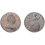 George III (1760-1820), Pre-1816 issues, Halfpenny, 1773 (BMC 904; S 3774). Good very fine,...