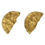 Henry VIII (1509-1547), First coinage, Angel, mm. portcullis crowned, 2.61g/8h (N 1760; S 22...